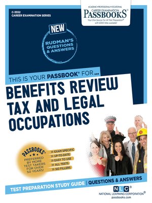 cover image of Benefits Review, Tax and Legal Occupations